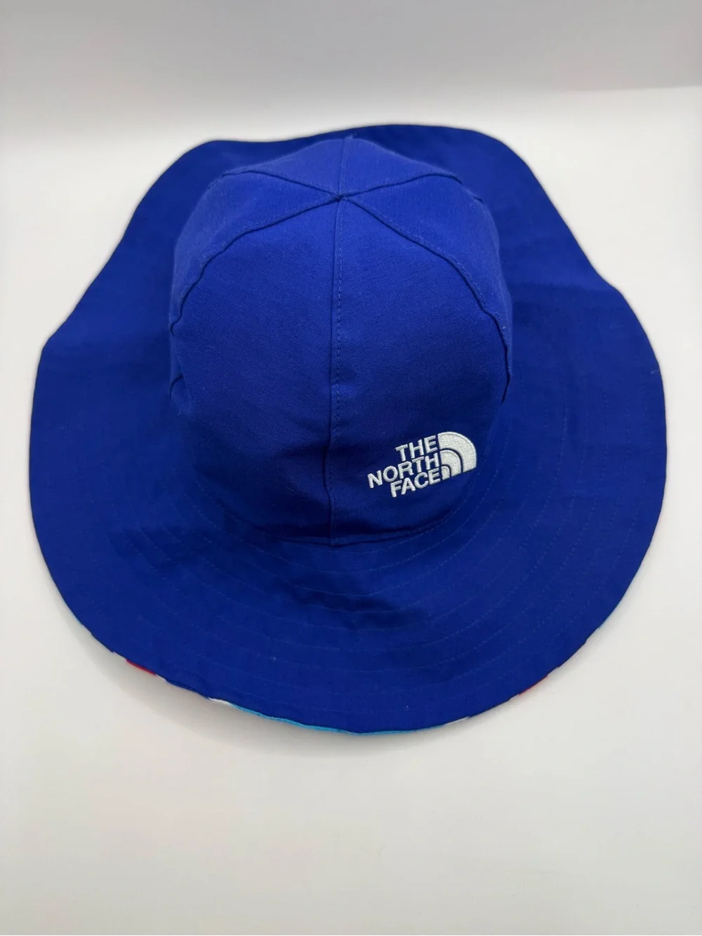 The North Face Baby Boy Little Brimmer Hat Blue Stripe Reversible